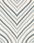 Abstract Striped Blue Beige Pattern Rug