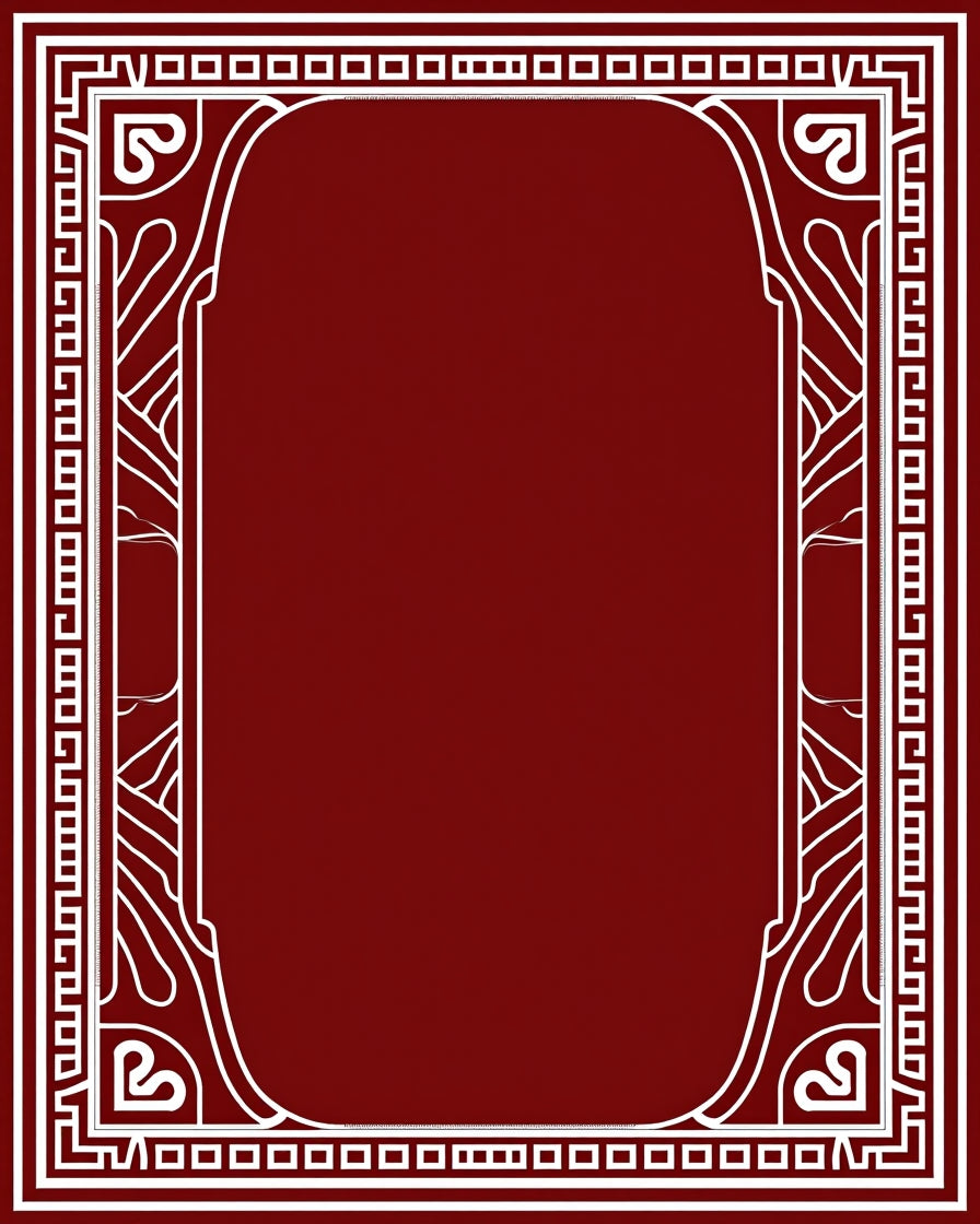 Art Deco Geometric Border Design Rug
