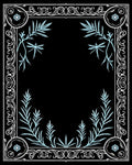 Ornate Floral Frame Design Rug