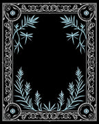 Ornate Floral Frame Design Rug
