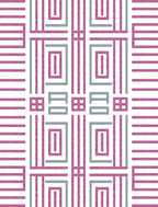 Geometric Pink Teal Grid Pattern Rug