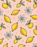 Fresh Lemons And Blossoms Pattern Rug