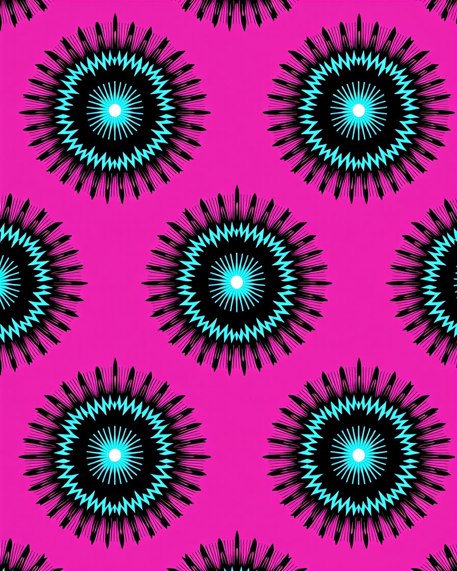 Vibrant Sunburst Pattern Design Rug