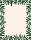 Dark Forest Pine Branches Border Rug