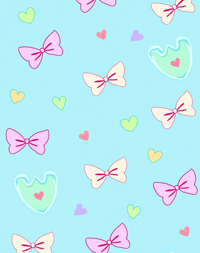 Cute Bows Hearts Pattern Rug