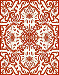 Elegant Red Floral Intricate Pattern Rug