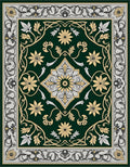 Antique Floral Vine Garden Rug