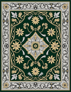 Antique Floral Vine Garden Rug