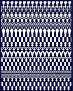 Tribal Geometric Striped Pattern Rug