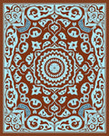 Intricate Floral Medallion Arabesque Pattern Rug