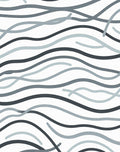 Abstract Wavy Lines Natural Tone Rug