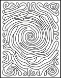 Abstract Swirl Wave Pattern Rug