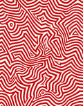 Red Abstract Maze Stripes Rug