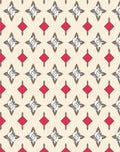 Vintage Floral Diamond Pattern Rug