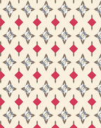 Vintage Floral Diamond Pattern Rug