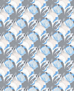 Soft Blue White Swirl Pattern Rug