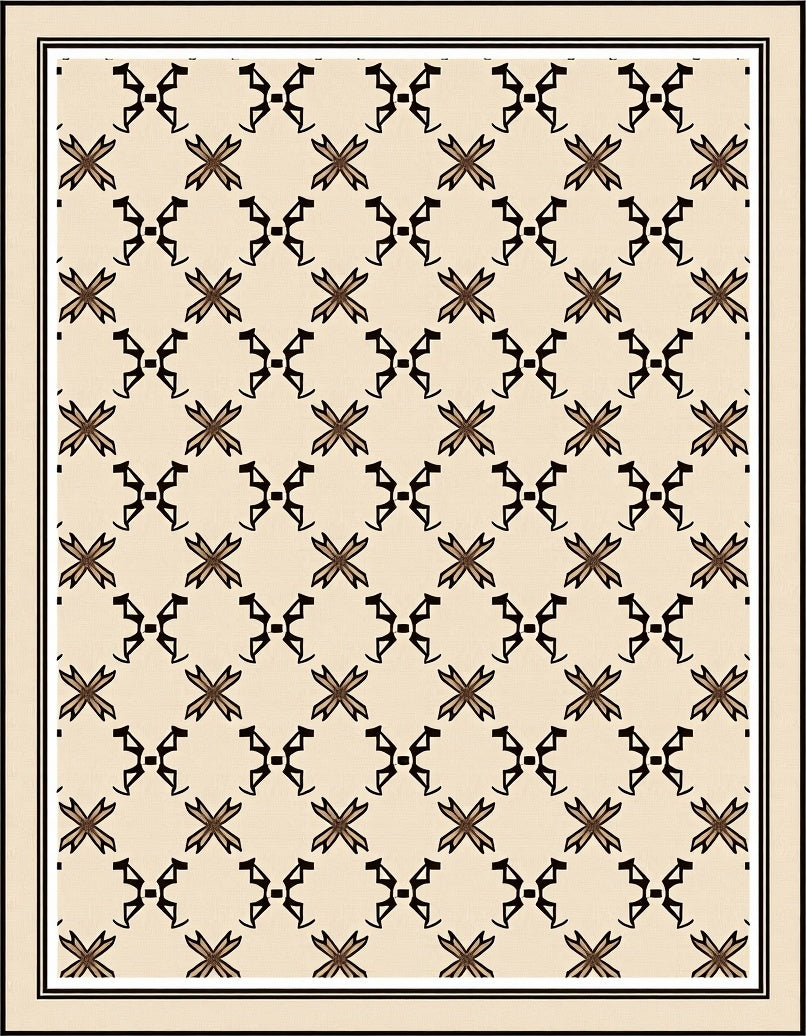 Neutral Geometric Patterned Design Rug