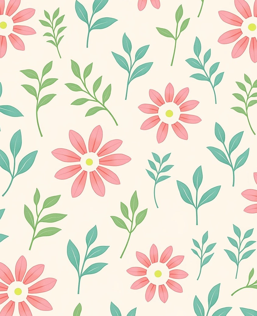 Sweet Floral Vines Pattern Rug