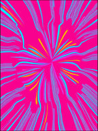 Vibrant Pink Exploding Line Pattern Rug