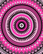 Vibrant Pink Mandala Pattern Rug
