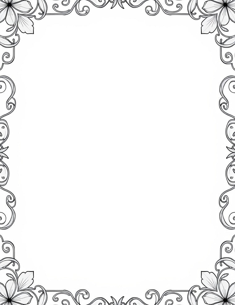 Ornate Black Floral Scroll Accent Rug