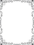 Ornate Black Floral Scroll Accent Rug