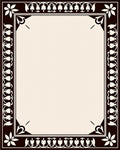 Ornate Floral Border Pattern Rug