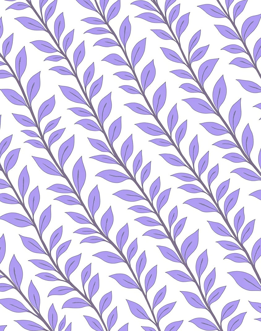 Lavender Vine Patterned Rug