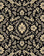 Vintage Floral Damask Pattern Rug