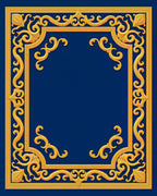 Ornate Golden Swirls And Flourishes Rug