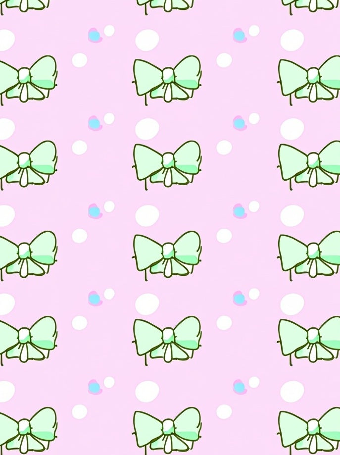 Pastel Bows with White Dots Design Rug