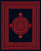 Geometric Sun Symbol Pattern Rug