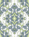 Ornate Scrollwork Botanical Pattern Rug