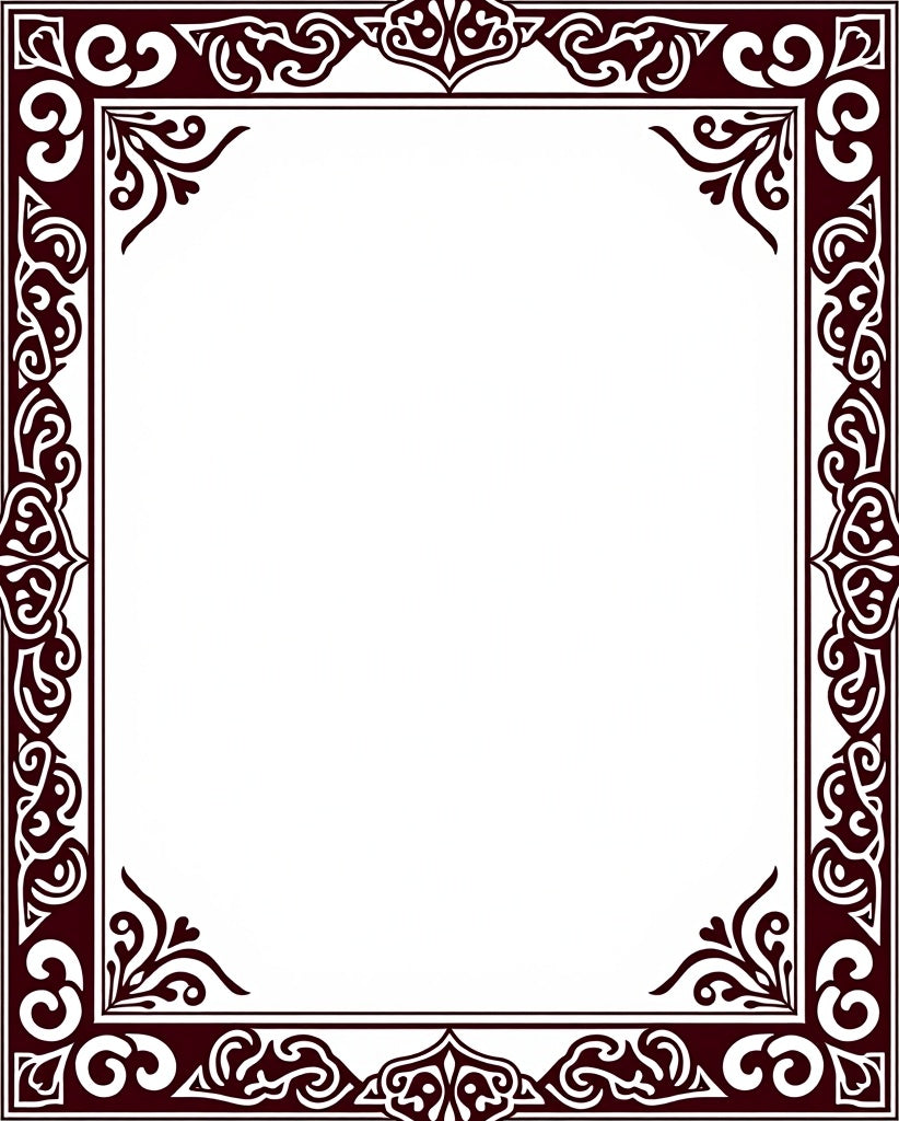 Classic Ornate Dark Red Pattern Rug