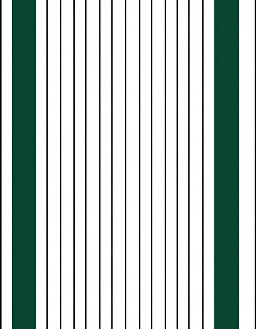 Classic Green Black Stripe Pattern Rug
