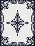 Classic Black And White Medallion Ornament Rug