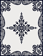 Classic Black And White Medallion Ornament Rug