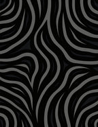 Graphic Black Grey Wavy Pattern Rug