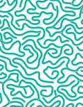 Abstract Teal Swirl Pattern Rug