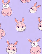 Pink Bunny Pattern Design Rug