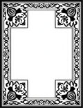 Ornate Floral Border Design Rug