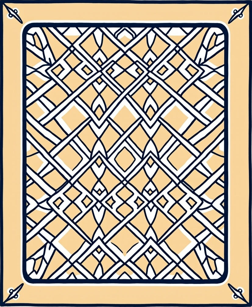 Reciprocal Diamond Patterned Contemporary Rug