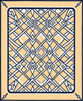Reciprocal Diamond Patterned Contemporary Rug