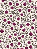 Floral Vines Pattern With Purple Flowers Rug