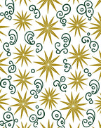 Golden Starburst Swirl Medley Rug