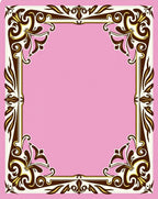 Elegant Scrollwork Pink Cream Brown Rug