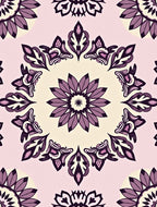 Floral Mandala Patterned Statement Rug