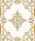 Ornate Floral Symmetry Scrollwork Design Rug