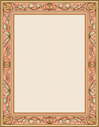 Art Nouveau Floral Border Design Rug