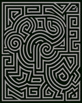 Abstract Maze Geometric Pattern Rug
